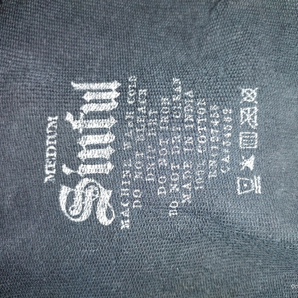 Sinful by Affliction Peace and Love Angel Wing Acid Wash Hoodie - Picture 3 of 5